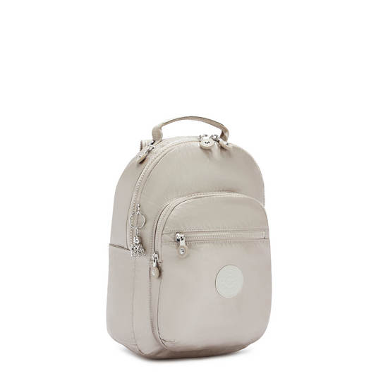 Kipling Seoul Small Metallic Tablet Backpacks Metallic Glow | CA 1610MQ